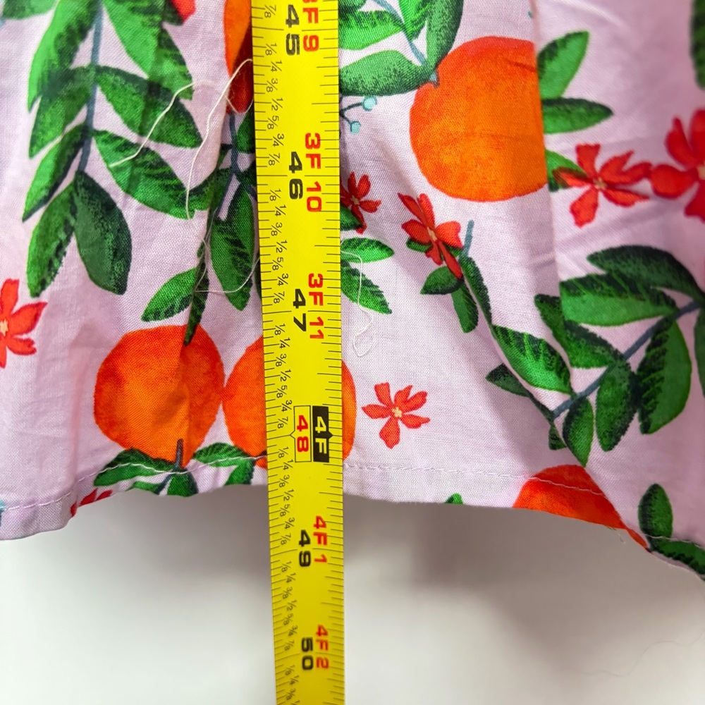 J Crew Women Sz 0 Strappy Orange Fruit Midi Dress Purple SUM25 Spring NWT - Picture 14 of 16